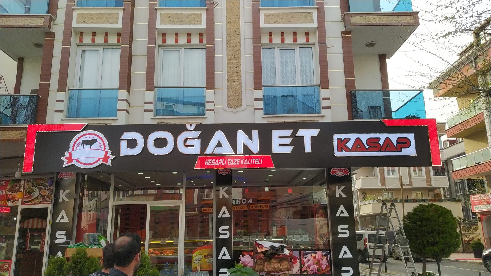 Kasap dış cephe tabela uygulaması